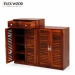 Arney Shoe Rack with Drawer Storage(Honey finsh) - Image 5