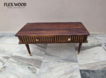Gold Modern Wooden Coffee Table(walnut finish) - Image 11