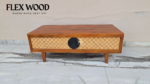 Flower cane  Rattan Coffee Table for Living Room(Honey finish) - Image 8