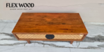 Flower cane  Rattan Coffee Table for Living Room(Honey finish) - Image 9