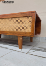 Flower cane  Rattan Coffee Table for Living Room(Honey finish) - Image 10