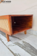 Flower cane  Rattan Coffee Table for Living Room(Honey finish) - Image 12