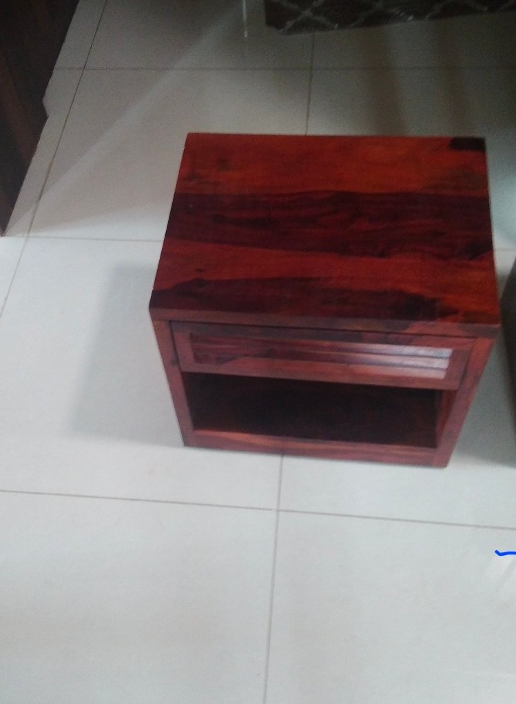Wooden Bedside Table for Bedroom(walnut finish ) photo review