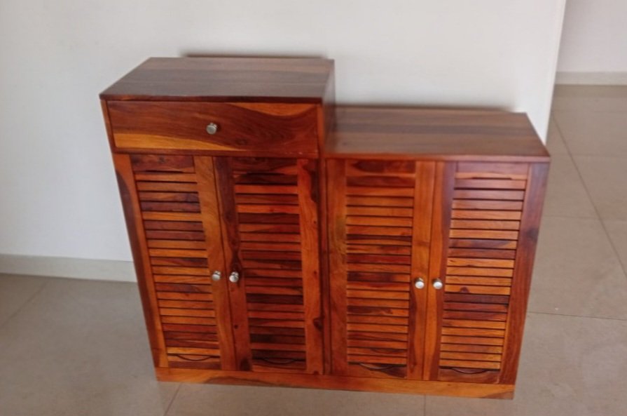 Arney Shoe Rack with Drawer Storage(Honey finsh) photo review