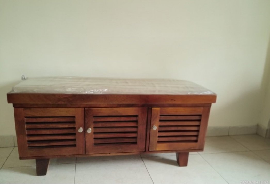 Drake solid sheesam wood shoe rack(walnut finish) photo review