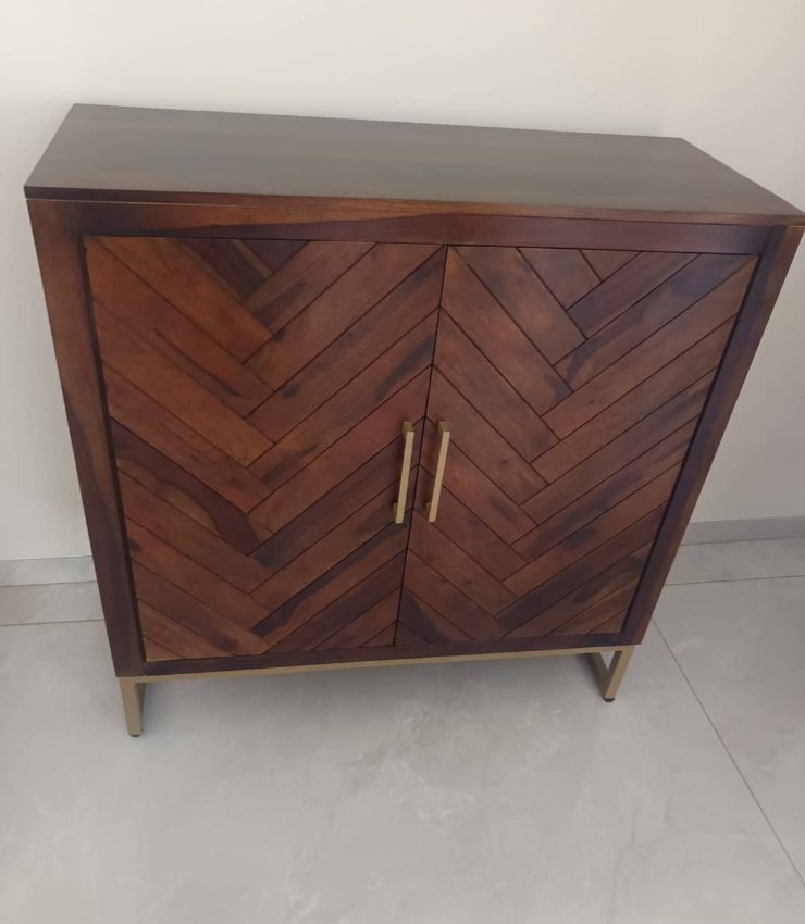 Jett sheesam wood Shoe Rack with Doors(honey finish) photo review