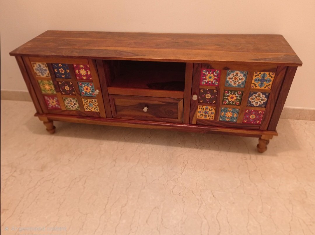 Wooden Honey Tv Unit for Living Room photo review