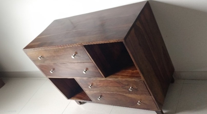 Roc Wooden Modern Chest Of Drawers for (Walnut finish) photo review