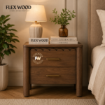 Lotus solid mango  Bedside Table(teak finish)