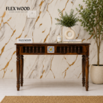 ErinConsole Table with Tile (walnut finish)