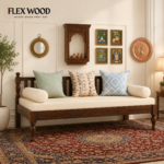 Tunop divan with mattress (walnut finish)