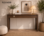 Lotus console table solid mango Console Table(teak finish)