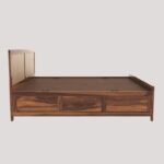 Rattan cane sheesaam wood without storage bed (honey finish) - Image 6