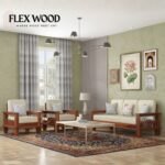 Raiton solid wood 3+1+1 Wooden Sofa Set