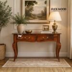 Harry Two Drawer Study and Laptop Table (honey finish)