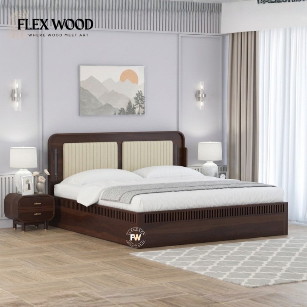 3 Wooden Modern Storage Bed - Image 1