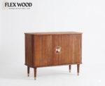 Fulter Solid Wood Two Door Sideboard Cabinet (brown finish ) - Image 3