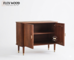 Fulter Solid Wood Two Door Sideboard Cabinet (brown finish ) - Image 4