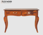 Harry Two Drawer Study and Laptop Table (honey finish) - Image 4