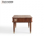 Fulter Solid Wood Coffee Table Two Drawer - Brown Finish - Image 6