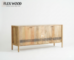 Begoin Solid Wood Sideboard Cabinet - Natural Finish - Image 3
