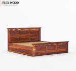 Adolph solid wood box  Storage Bed king size(honey finish) - Image 4
