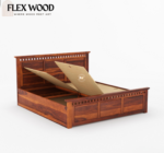 Adolph solid wood box  Storage Bed king size(honey finish) - Image 5