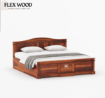 Villey Solid wood Box Storage Bed(honey finish) - Image 3