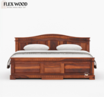 Villey Solid wood Box Storage Bed(honey finish) - Image 2