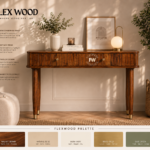 Fulter Solid Wood Two Drawer Console Table( brown finish)