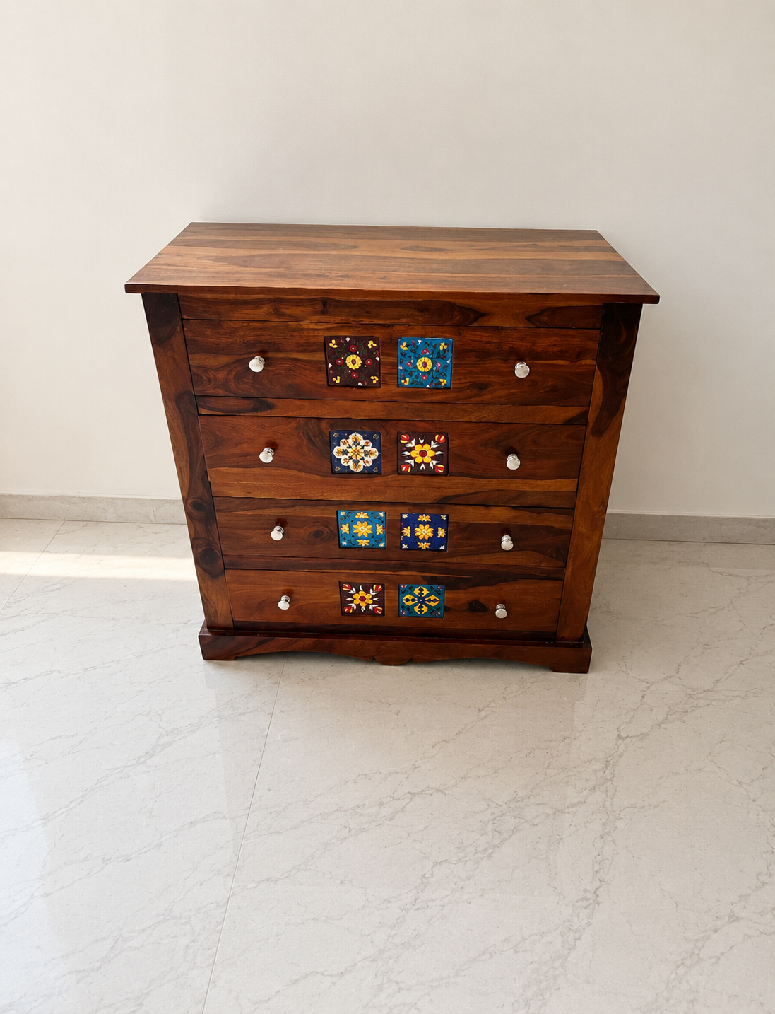 Boho  Wooden Modern Chest Of Drawers (honey finish) photo review