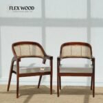 Wooden Dining Chair in Sheesham Wood & Cane set of 2 (honey finish)