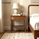 Flexwood  Bedside Table ( brown finish)