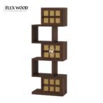 Sheesham Wood 5-Layer Ladder Bookshelf In Walnut - Image 3