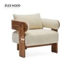 Flexwood Modern Wooden Armchair for Living Room - Image 2