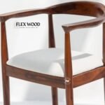 cacia Wood Dining Chair with Cushioned Seat - Image 3