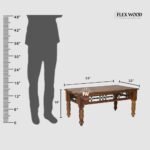 Flexwood Sheeshaam Solid Wood Coffee Table (teak finish) - Image 4