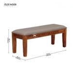 Solid Sheesham Wood 6 Seater Dining Table Set With 4 Chairs & 1 Bench - Image 5
