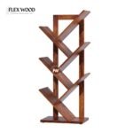 Flexwood Solid Sheesham Wood Book Rack(honey finish) - Image 2