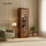 Flexwood  Solid Wood Bookshelf(honey finish)