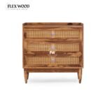 3-Drawer Sheesham Wood Storage Cabinet - Image 3