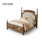 Classic Solid Wood Bed - Image 4
