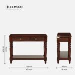 Sheesham Wood Console Table In Honey Oak Finish - Image 7