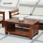 Sheesham Wood Coffee Table - Honey Finish - Image 3