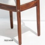 cacia Wood Dining Chair with Cushioned Seat - Image 4
