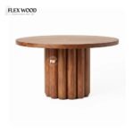 Flexwood solid wood 4 Seater Dining Table( brown finish) - Image 3