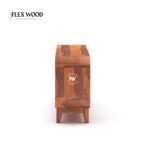 Wood TV Unit With 2 Cane Drawers - Image 5