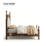 Classic Solid Wood Bed - Image 5