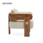 Flexwood Modern Wooden Armchair for Living Room - Image 3