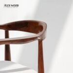 cacia Wood Dining Chair with Cushioned Seat - Image 5